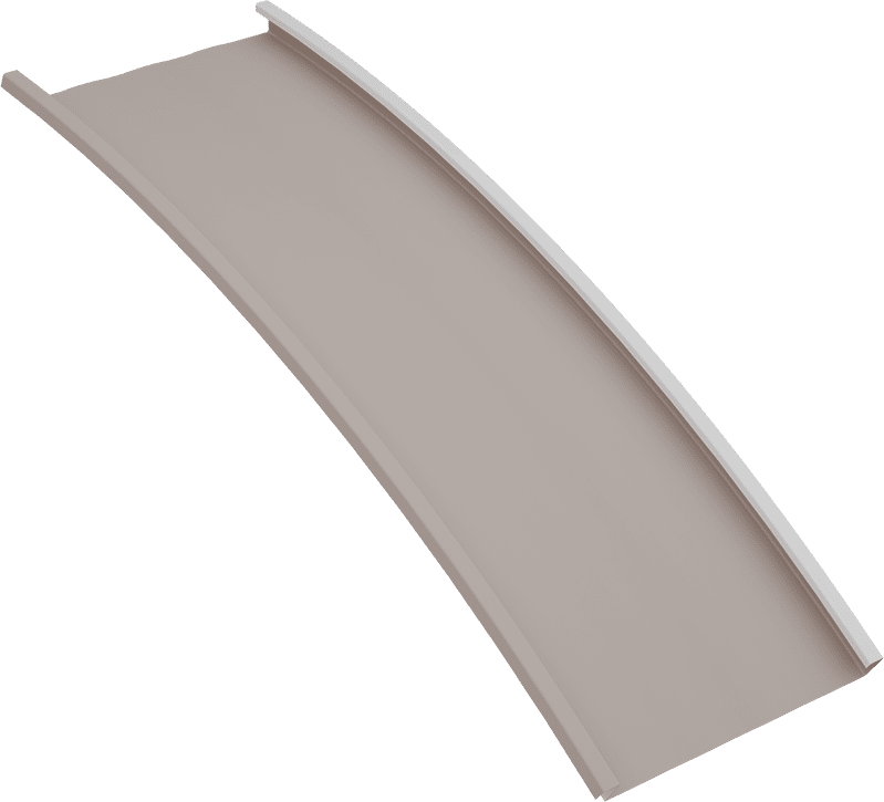 1 - Curved Span-Lok - 16in - Striated - Parchment - Angled